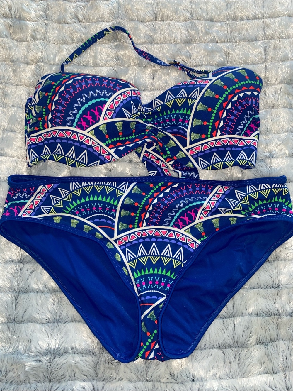 Urban Sea Blue Bikini Set Size Large